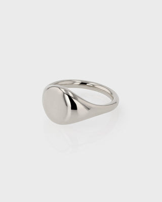 Plain Ingot Round Signet Men's Wedding Band