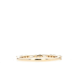 Alliance de mariage alternative en moissanite ronde et baguette de 0,37 TCW