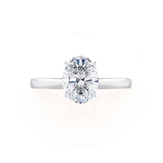 Bague de fiançailles avec solitaire en moissanite de forme ovale de 1,50 ct