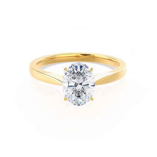 Bague de fiançailles solitaire en moissanite de forme ovale de 1,50 ct