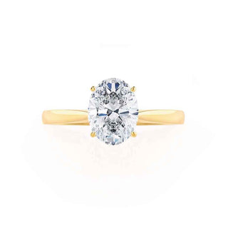 Bague de fiançailles solitaire en moissanite de forme ovale de 1,50 ct