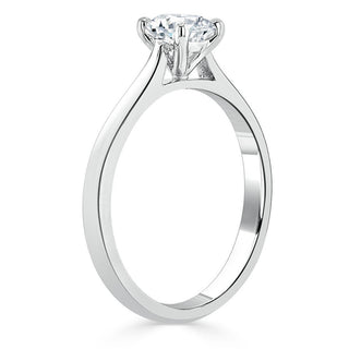 Bague de fiançailles avec solitaire en moissanite taille radiant de 1,0 ct