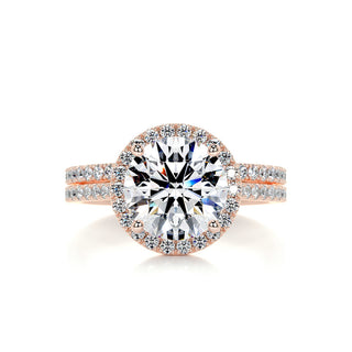 2.0 CT Round Halo & Pave F-VS Loose Diamond Bridal Set