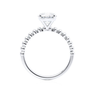 Bague de fiançailles solitaire en moissanite de forme ronde de 1,0 ct