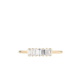 0.75 CT Emerald Cut Moissanite Diamond Wedding Band