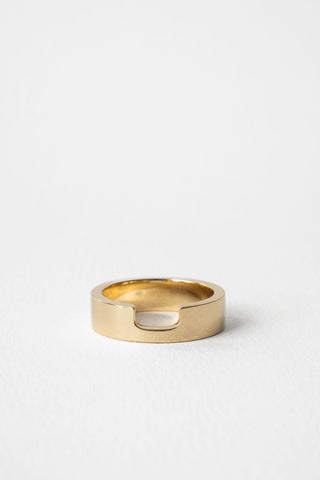 Plain Cut-Out Cigar Wedding Band