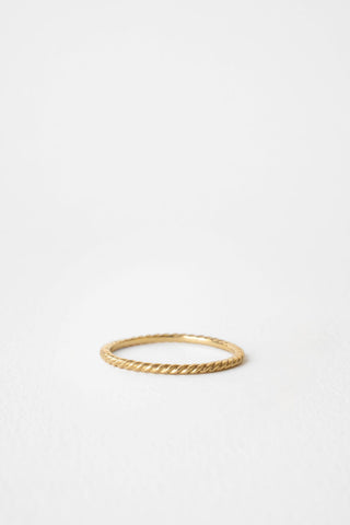 Plain Twisted Stackable Wedding Band