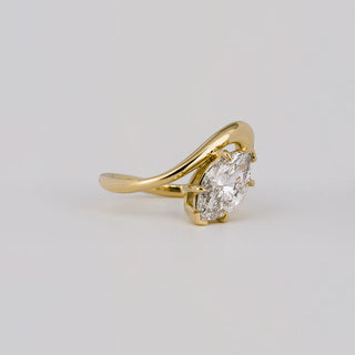 Bague de fiançailles unique avec diamant Marquise CVD de 1,50 à 3,50 ct