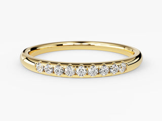 0,09 ct de diamant rond minimaliste à neuf pierres en moissanite pour mariage pour femme