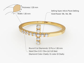 0,12 ct coupe ronde croix moissanite diamant mariage pour femme