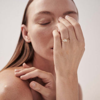 Bague de fiançailles à deux pierres avec diamants CVD en forme de poire de 1,5 à 3,50 ct