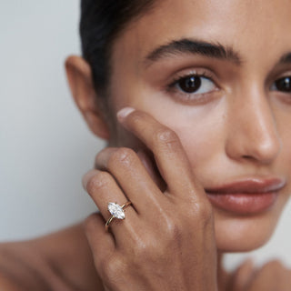 Bague de fiançailles avec solitaire en diamant Marquise CVD de 1,50 à 3,50 ct