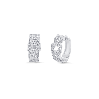 Boucles d'oreilles Huggie à maillons ronds en moissanite et diamants 1,13 TCW