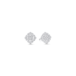 Boucles d'oreilles à tige en diamant et moissanite ronde de 0,35 TCW