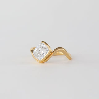 Bague de fiançailles unique avec diamant CVD coussin de 1,47 à 3,50 ct