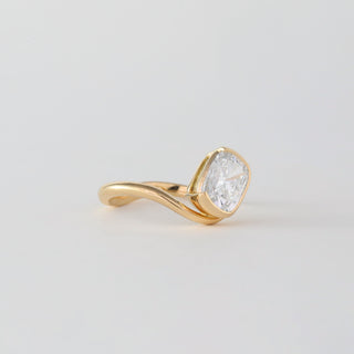 Bague de fiançailles unique avec diamant CVD coussin de 1,47 à 3,50 ct