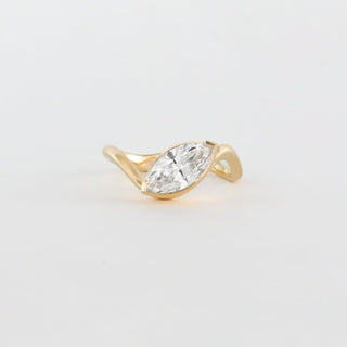 Bague de fiançailles unique avec diamant CVD Marquise de 1,14 à 3,50 ct