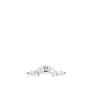 0.22 TCW Baguette Cut  Curved Moissanite Wedding Band