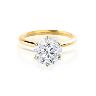 2.20 CT Round Shaped Moissanite Solitaire Style Engagement Ring