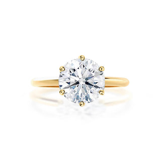 Bague de fiançailles de style solitaire en moissanite de forme ronde de 2,20 ct