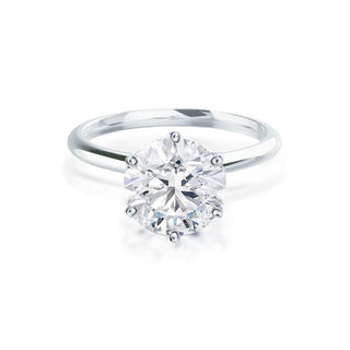 Bague de fiançailles solitaire en moissanite de forme ronde de 2,20 ct