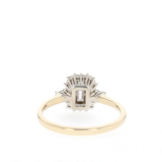 Bague de fiançailles solitaire en diamant moissanite halo radiant de 1,10 ct pour femme 