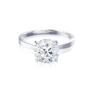 Bague de fiançailles solitaire en moissanite de forme ronde de 1,50 ct