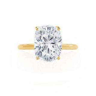 Bague de fiançailles de style solitaire en moissanite allongée de 3,34 ct