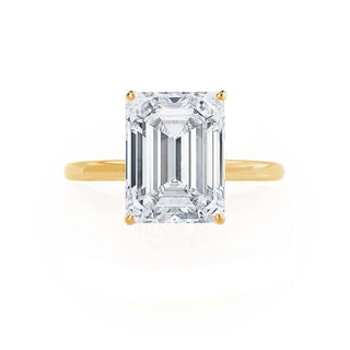 Bague de fiançailles de style solitaire en moissanite en forme d'émeraude de 1,01 ct