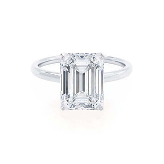 Bague de fiançailles solitaire en moissanite en forme d'émeraude de 1,01 ct