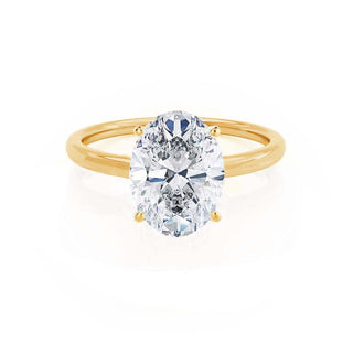 Bague de fiançailles de style solitaire en moissanite de forme ovale de 1,50 ct