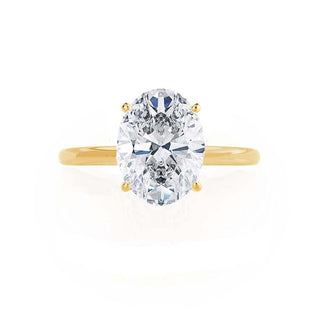 Bague de fiançailles de style solitaire en moissanite de forme ovale de 1,50 ct