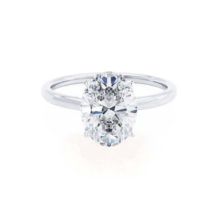 Bague de fiançailles solitaire en moissanite de forme ovale de 1,50 ct