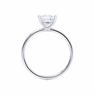 Bague de fiançailles solitaire en moissanite de forme Asscher de 1,80 ct