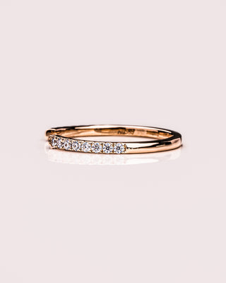 0.18 TCW Round CVD Diamond Open Wedding Band