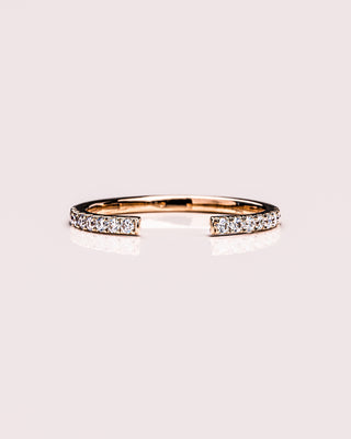 0.18 TCW Round CVD Diamond Open Wedding Band