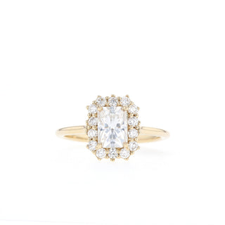 1.80CT Radiant Halo Moissanite Diamond Engagement Ring - ELITE CARAT