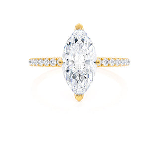 Bague de fiançailles de style solitaire en moissanite de forme marquise de 1,0 ct