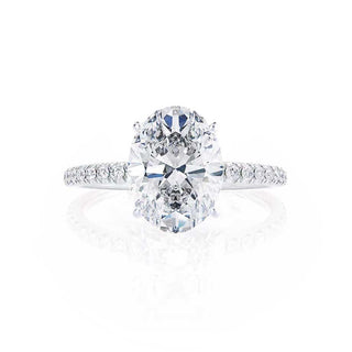 Bague de fiançailles solitaire en moissanite de forme ovale de 0,90 ct