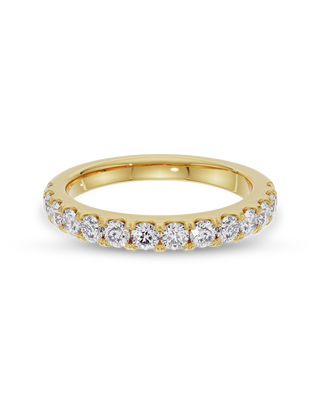 Alliance de mariage semi-éternité avec diamants taille ronde CVD de 0,50 TCW