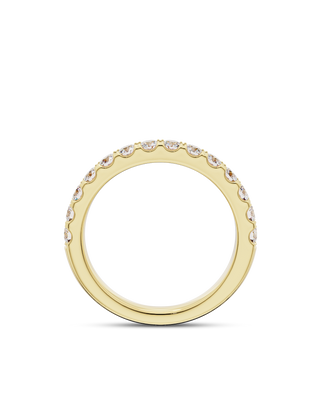 Alliance de mariage semi-éternité avec diamants taille ronde CVD de 0,50 TCW