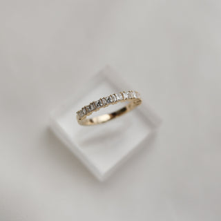 Alliance de mariage en moissanite alternée princesse et baguette de 0,55 ct