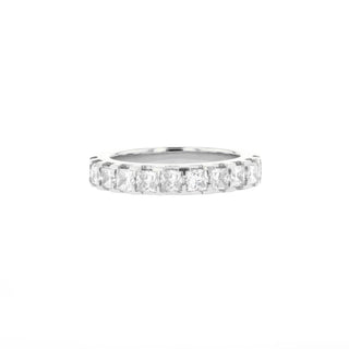 Alliance de mariage en demi-éternité avec moissanite taille princesse de 1,36 ct