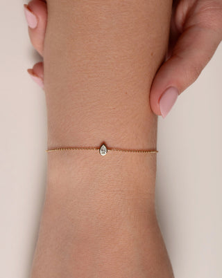 Bracelet en moissanite avec diamants sertis en forme de lunette de 0,15 ct pour femme