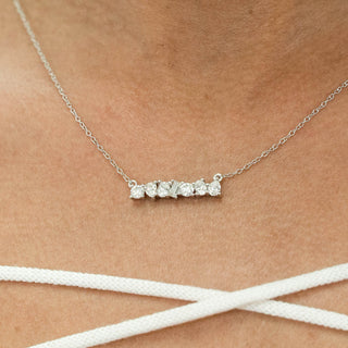 Collar de diamantes de moissanita de formas mixtas para mujer