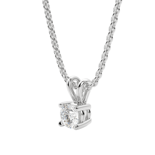 Collier avec diamant solitaire rond F/VS de 0,25 à 1,0 ct cultivé en laboratoire