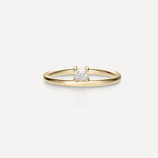 0.20 Carats Princess Cut CVD Diamond Solitaire Engagement Ring