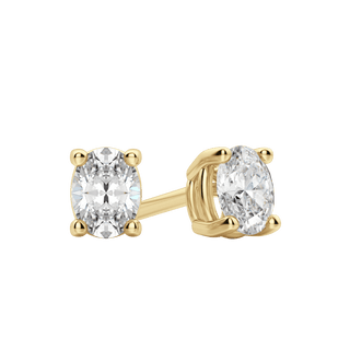 0.50 CT-2.0 CT Oval Solitaire F/VS Lab Grown Diamond Earrings