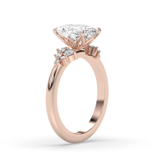 Bague de fiançailles avec solitaire en diamant ovale F-VS1 de 1,50 à 3,50 ct