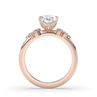 Bague de fiançailles avec solitaire en diamant ovale F-VS1 de 1,50 à 3,50 ct